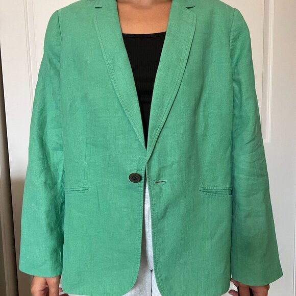 100% Linen Talbots Blazer - Picture 8 of 9